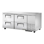 True TUC-67D-4-HC - Deep Undercounter Refrigerator, (4) drawers